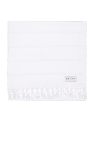 Sunkissed Milos Sand Free Beach Towel in White