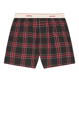 Cotton Poplin Logo Band Boxer SKIMS