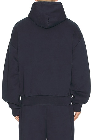 SKIMS Heavy Fleece Hoodie in Navy