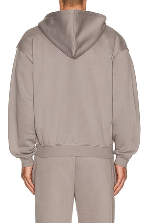 SKIMS Relaxed Zip Up Hoodie in Grey