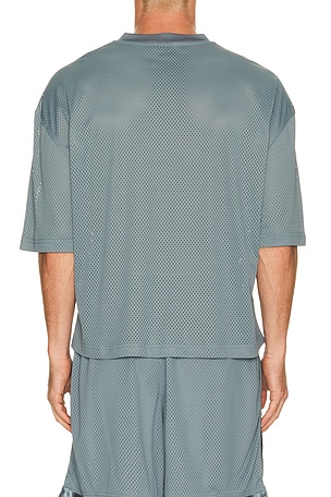 SKIMS V-Neck Cropped Jersey in Blue