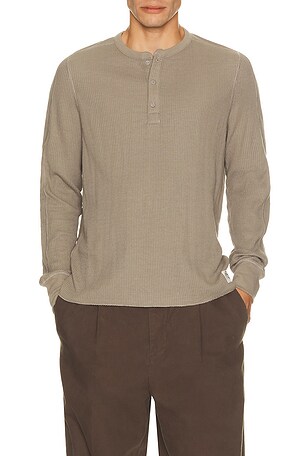 Waffle Cropped Slim Henley SKIMS