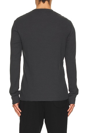 SKIMS Waffle Long Sleeve Top in Grey