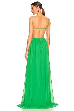Camila Coelho Reyna Maxi Dress in Lime Green