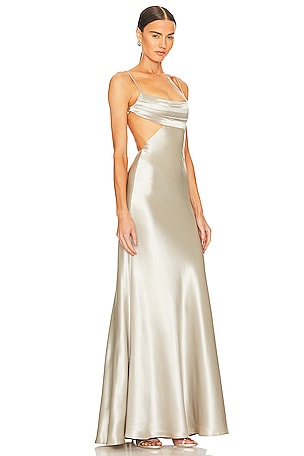 SAU LEE x REVOLVE Paula Gown in Metallic Silver