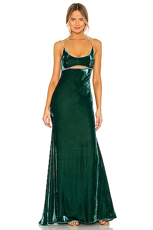 SAU LEE Harriet Velvet Gown in Bottle Green | REVOLVE SAU LEE Harriet Velvet Gown in Bottle Green | REVOLVE