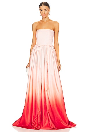 BCBGMAXAZRIA Corset Tulle Gown in Orchid