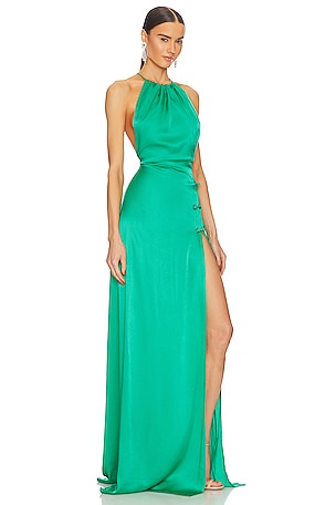 SAU LEE Porter Dress in Green