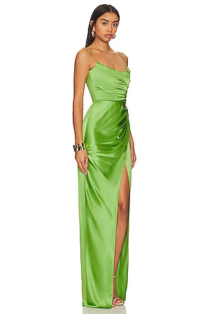 SAU LEE Perla Gown in Green