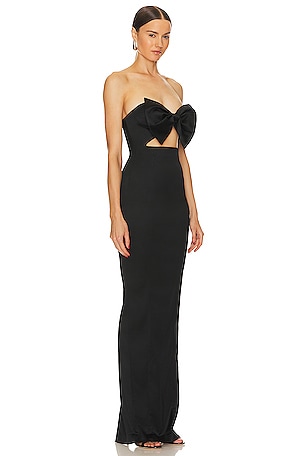 SAU LEE Esther Gown in Black