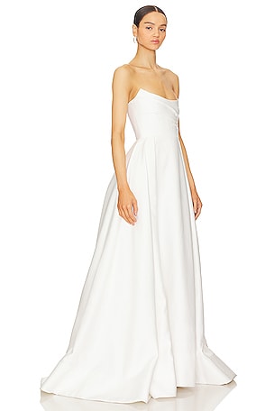 SAU LEE Barbara Gown in White