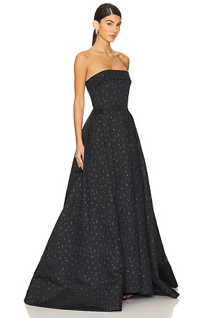 SAU LEE Jordan Gown in Black