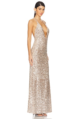 SAU LEE Ollie Gown in Nude