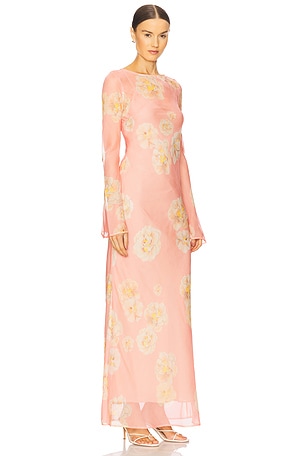 SAU LEE Gloria Dress in Coral
