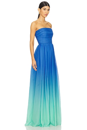 SAU LEE Camille Dress in Blue