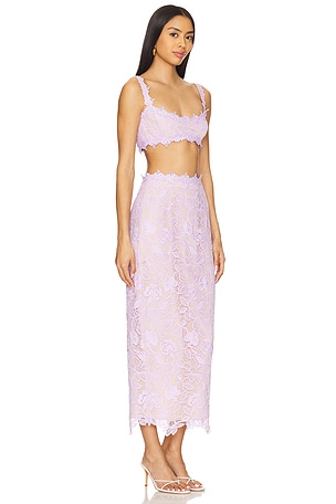 SAU LEE Romy Lace Set in Lavender