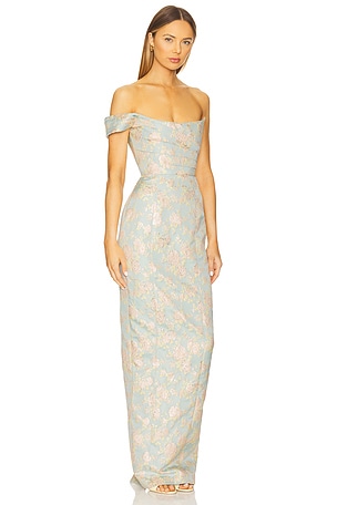 SAU LEE Jackson Dress in Baby Blue