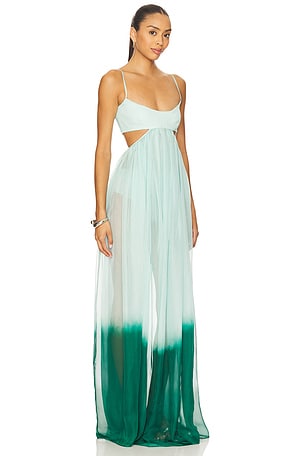 SAU LEE Gia Dress in Green