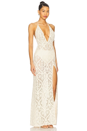 SAU LEE Frankie Amare Dress in Cream