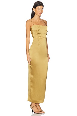 SAU LEE Taylor Dress in Olive