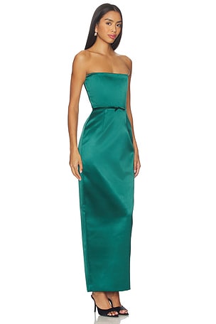 SAU LEE Taylor Dress in Green