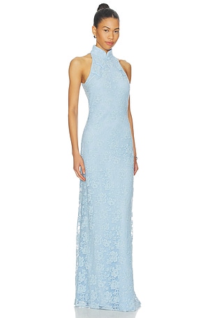 SAU LEE Gillian Lace Dress in Baby Blue