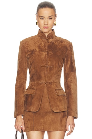 Alba Suede Tang Jacket SAU LEE