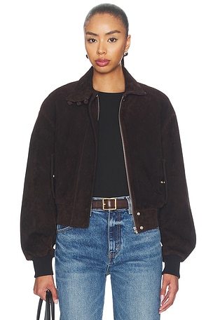 Ronan Suede Bomber Jacket SAU LEE