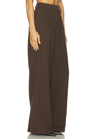 SAU LEE Neve Wool Pant in Brown