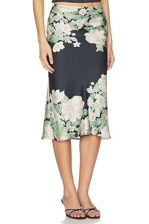 Sau lee falda midi dara en color negro