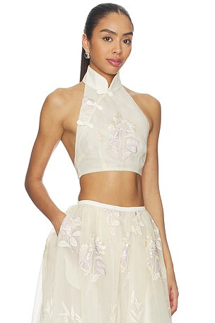 SAU LEE Valentina Top in Lemon. Size 0. Also