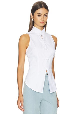 SAU LEE Rhoda Top in White