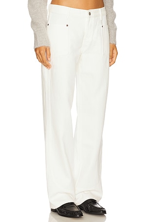 Still Here Supply Wide Leg Jeans in White
