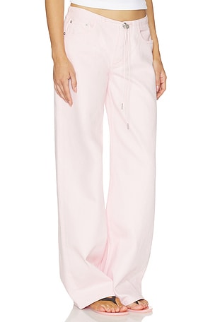 Still Here Cool Wide Leg Jeans in Pink