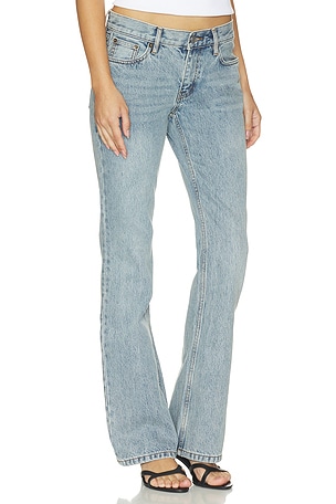 Still Here Tomorrow Low Rise Skinny Bootcut Jeans in Blue