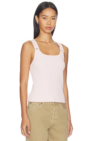 Still Here Snap Tank Top in Pink