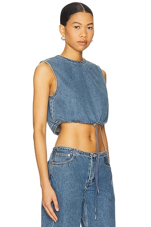 Still Here Cool Crop Top in Blue