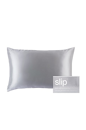 Queen/Standard Pure Silk Pillowcase In Silver slip