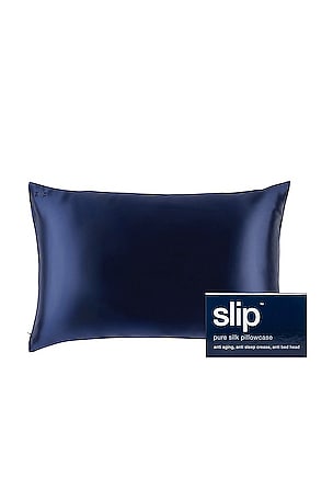 Queen/Standard Pure Silk Pillowcase In Navy slip