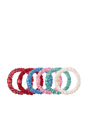 slip Pouch & Skinny Scrunchies Set Of 6