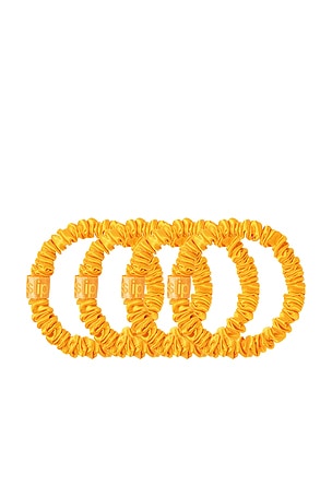slip Skinny Scrunchies Set Of 4 in Golden
