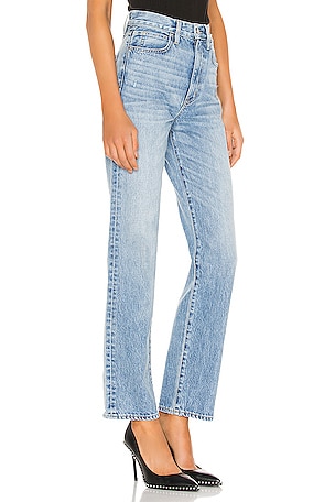 SLVRLAKE London High Rise Straight in Denim-Light