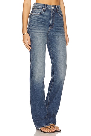 SLVRLAKE London Turn Up Straight Jeans in Blue