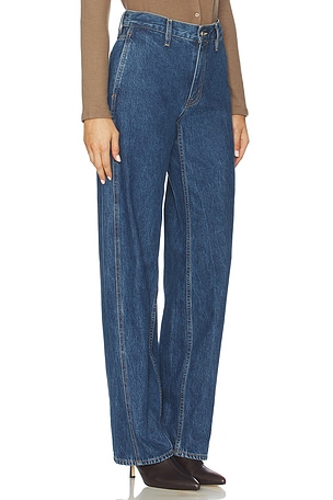 SLVRLAKE Cassie Chino Wide Leg Jeans in Blue
