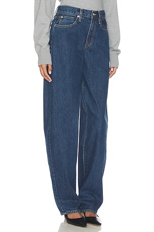 SLVRLAKE Tess Long Relaxed Curve Jeans in Blue