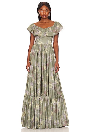 Selkie The Romance Novel Dress in Chalk Dust Floral | REVOLVE
