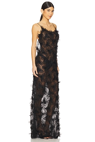 SELEZZA LONDON Astrid Maxi Dress in Black