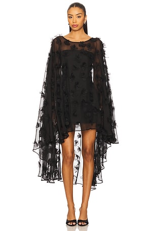 Mini Dress With Floral Cape SELEZZA LONDON