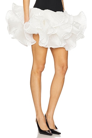 SELEZZA LONDON Laia Mini Skirt in White