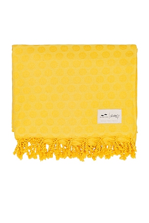 Slowtide Sad Happy Turkish Blanket in Mustard